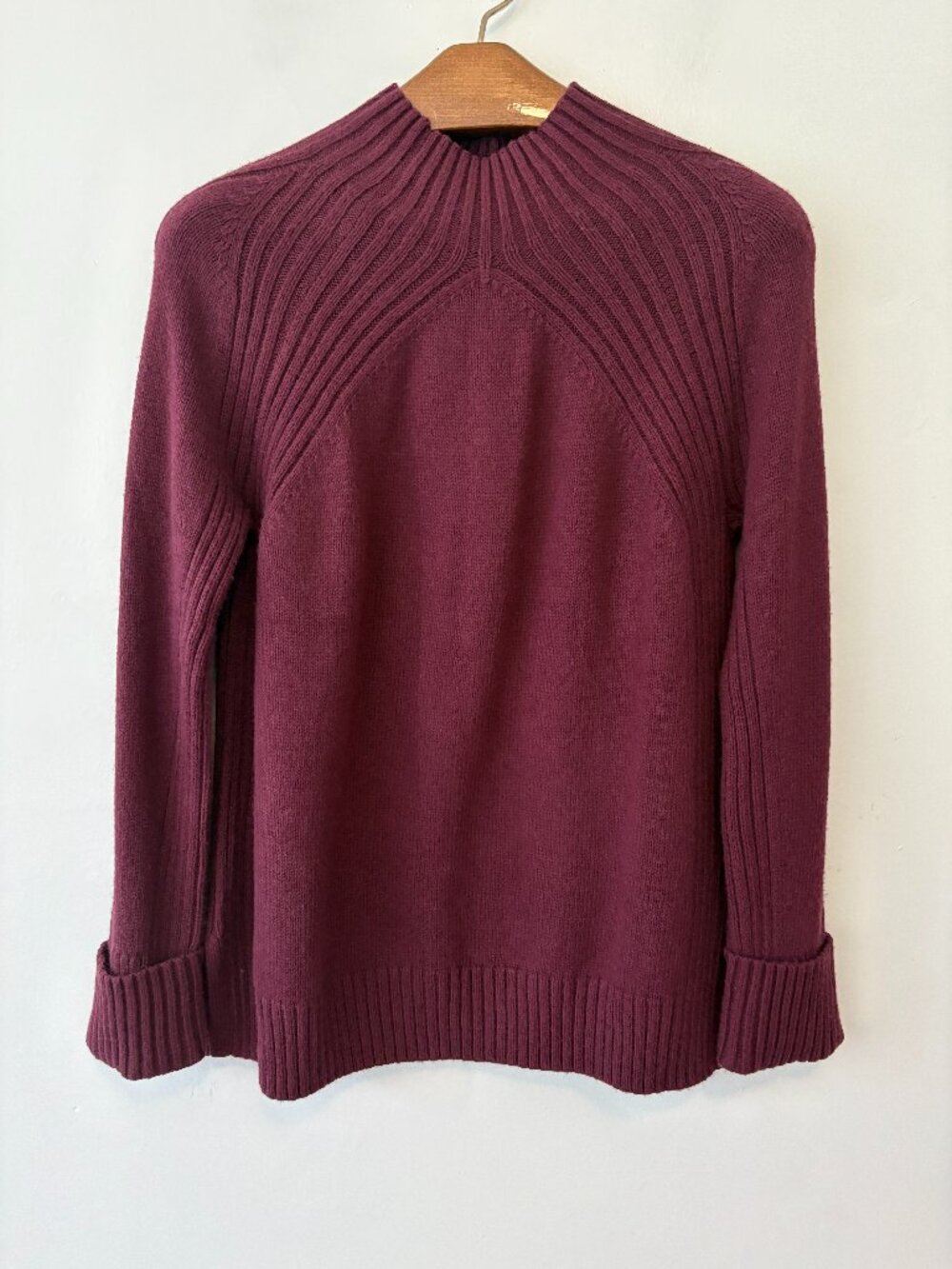 Talbots Purple Pullover Mock Neck Sweater Womens Large Petite